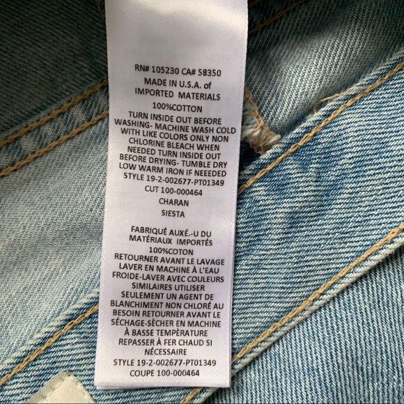 Joie Charan Raw Hem High Rise Straight Jeans Light Wash Size 26 - Picture 8 of 14